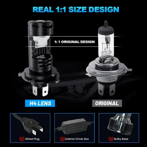 NLPEARL H4 LED Motorcycle Headlight