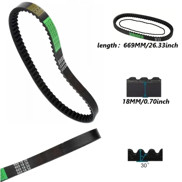 Premium Motorcycle Drive Belt 669-18-30